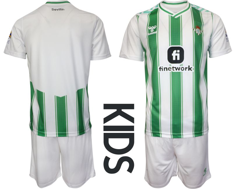 Youth 2023-2024 Club Real Betis home white Soccer Jersey